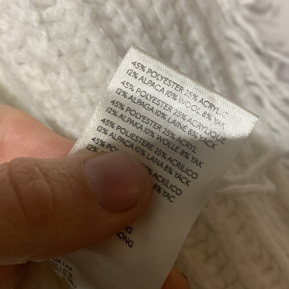 Anthropologie White Chunky Knit Cardigan Sweater - Picture 9 of 9
